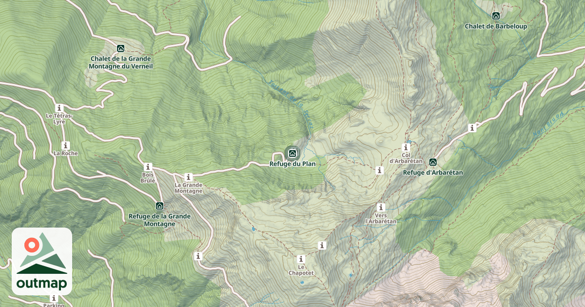 Map of Refuge du Plan
