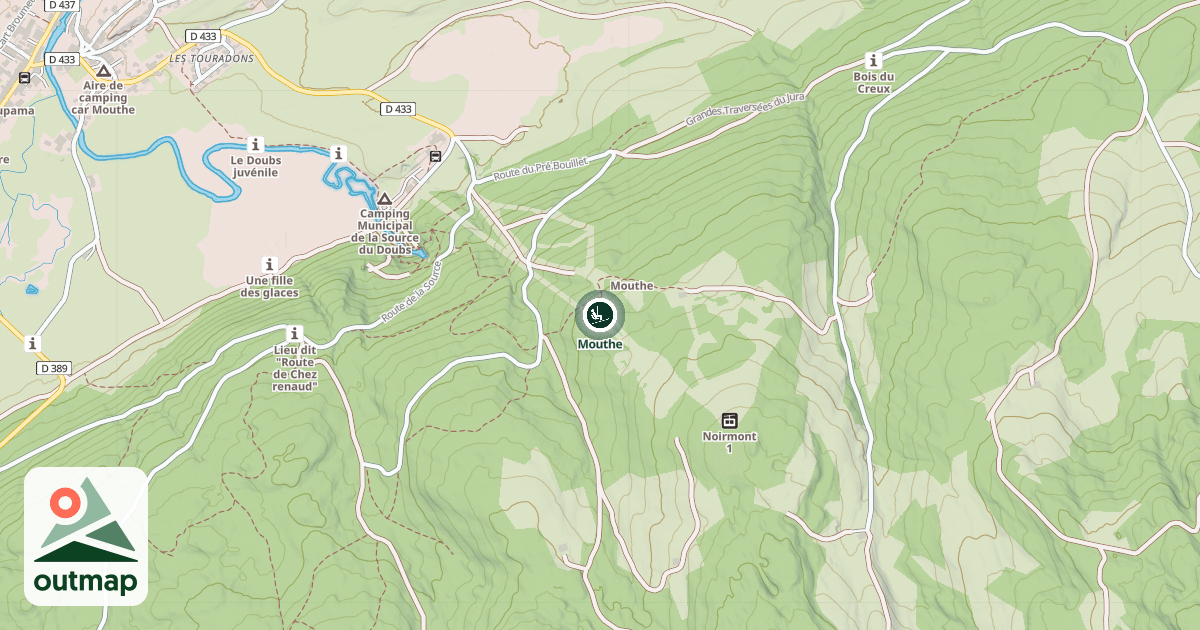 Map of Mouthe