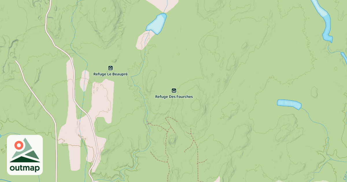 Map of Refuge des Fourches