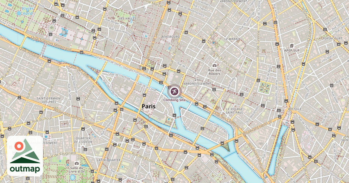 Map of Climbing Site