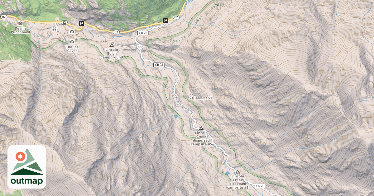 Map of V1 Traverse