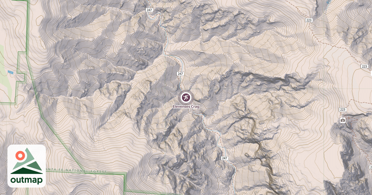 Map of Elevenses Crag