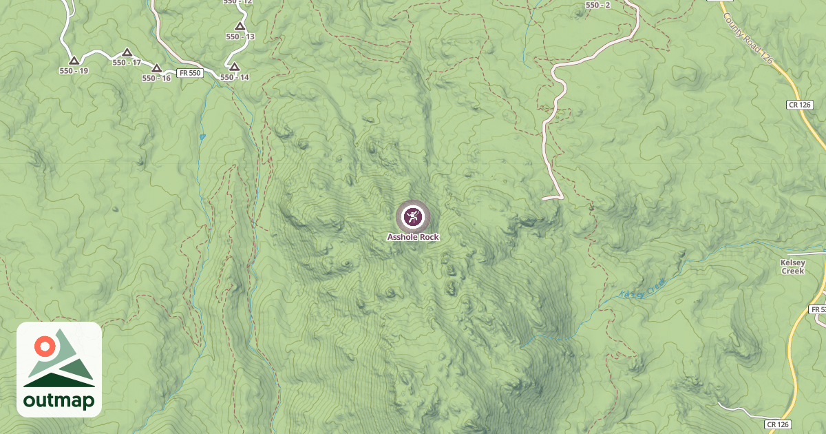 Map of Asshole Rock