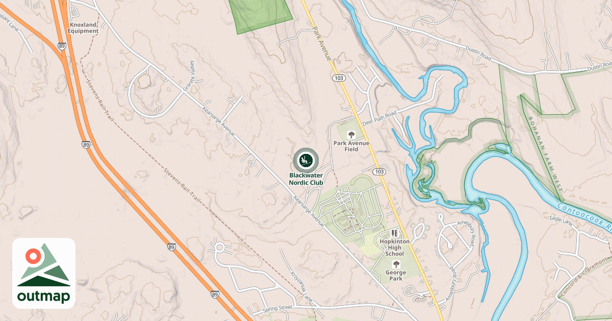 Map of Blackwater Nordic Club