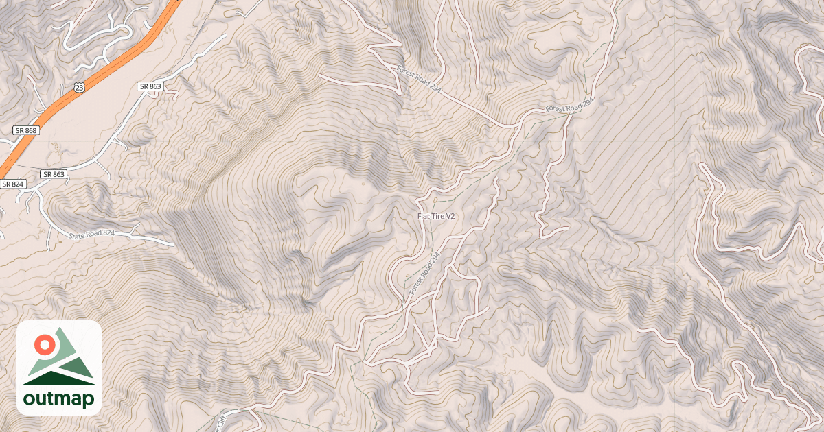 Map of Flat Tire
