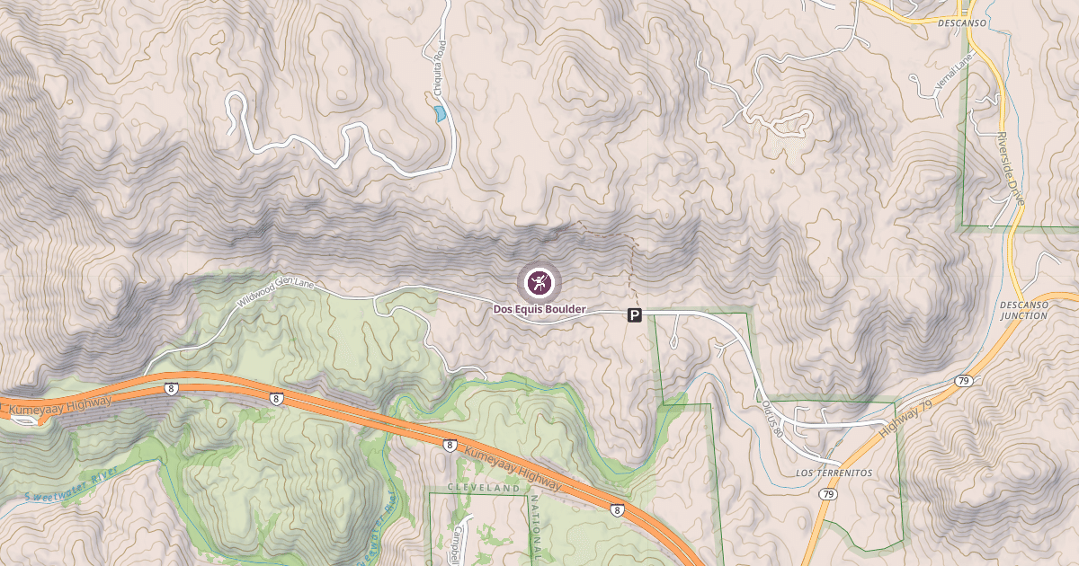 Map preview of Dos Equis Boulder