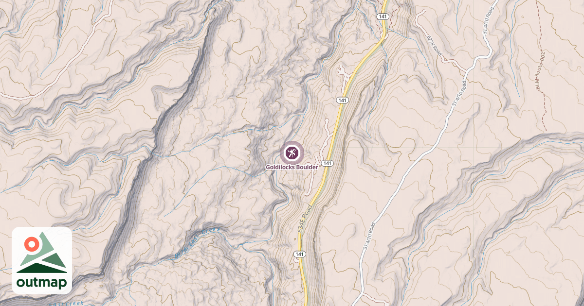 Map of Goldilocks Boulder