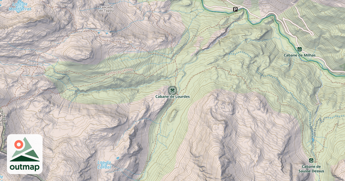 Map of Cabane de Lourdes