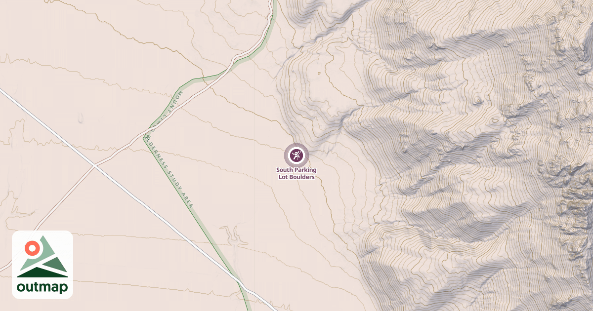 Map of South Parking Lot Boulders