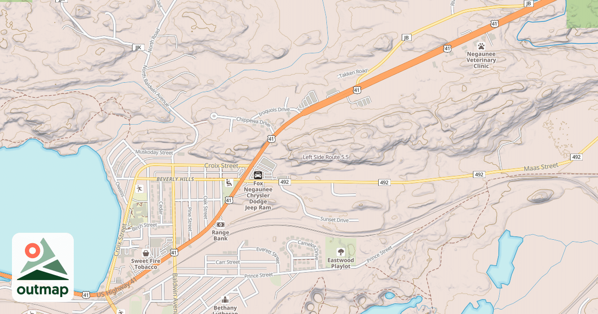 Map of Left Side Route