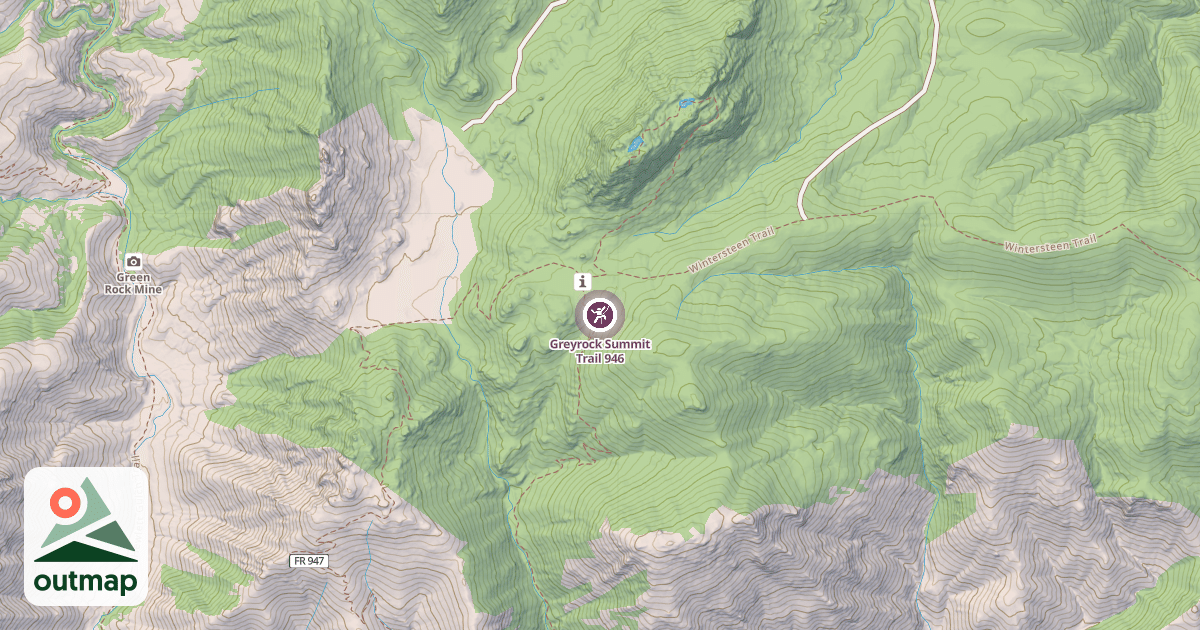 Map of Greyrock Summit Trail 946