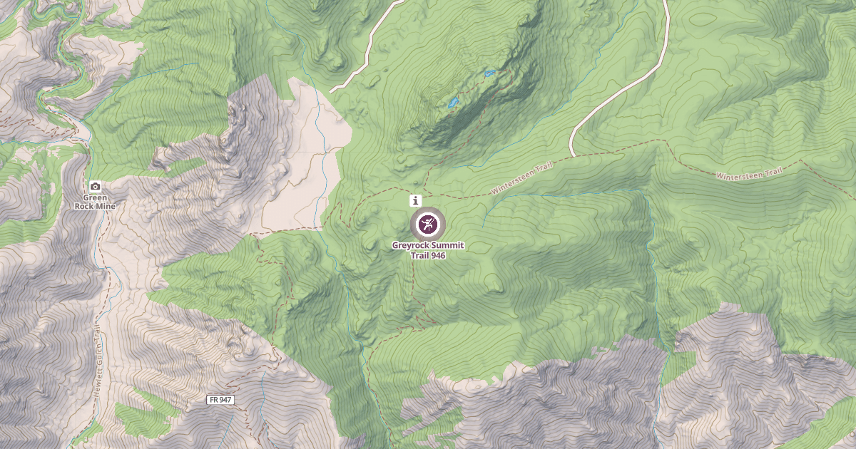 Map preview of Greyrock Summit Trail 946