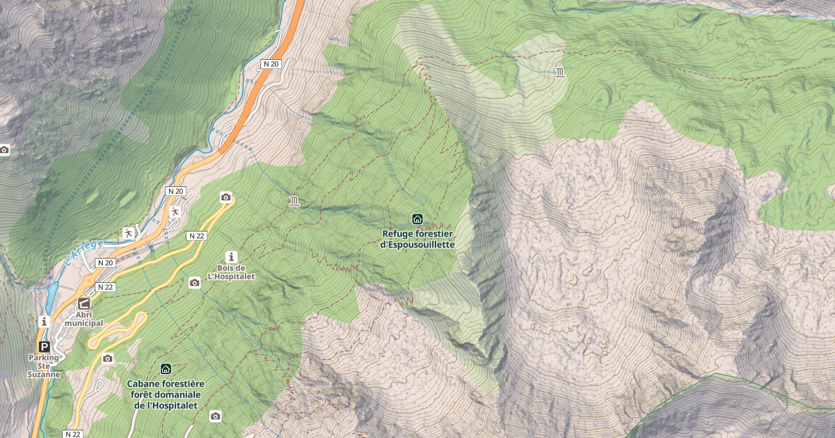 Map preview of Refuge forestier d'Espousouillette