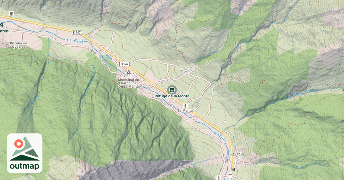 Map of Refuge de la Monta