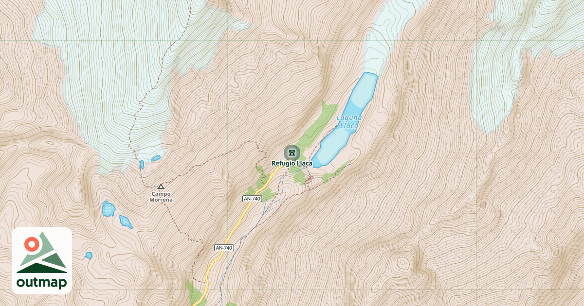 Map of Refugio Llaca