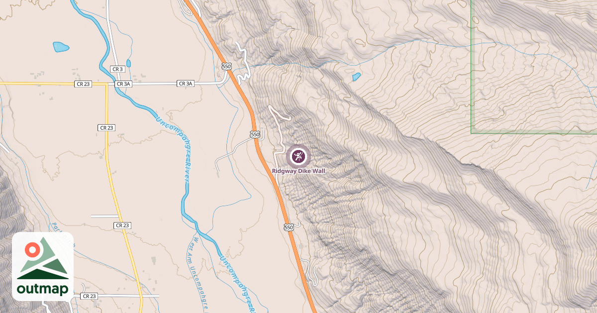Map of Ridgway Dike Wall