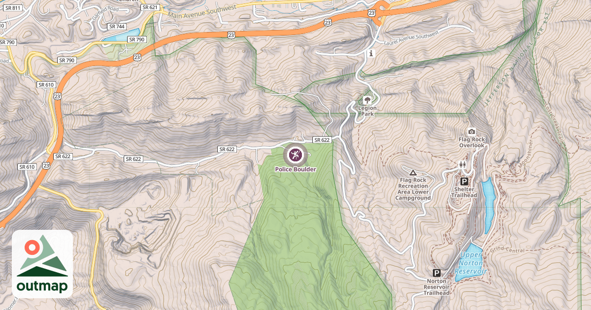 Map of Police Boulder