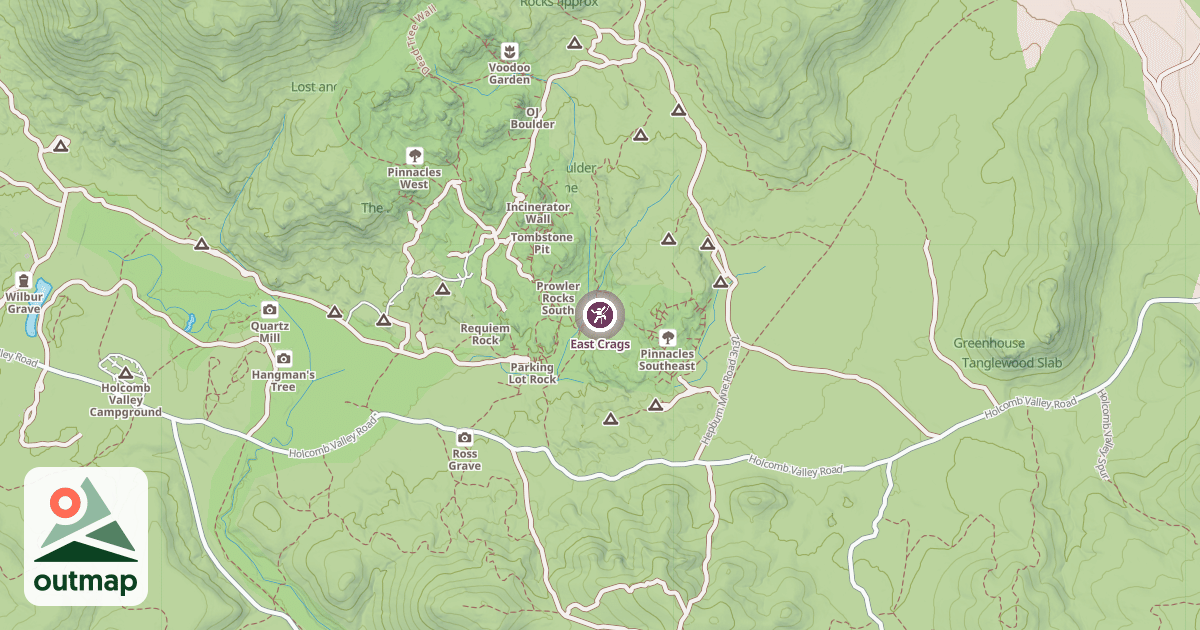Map of East Crags