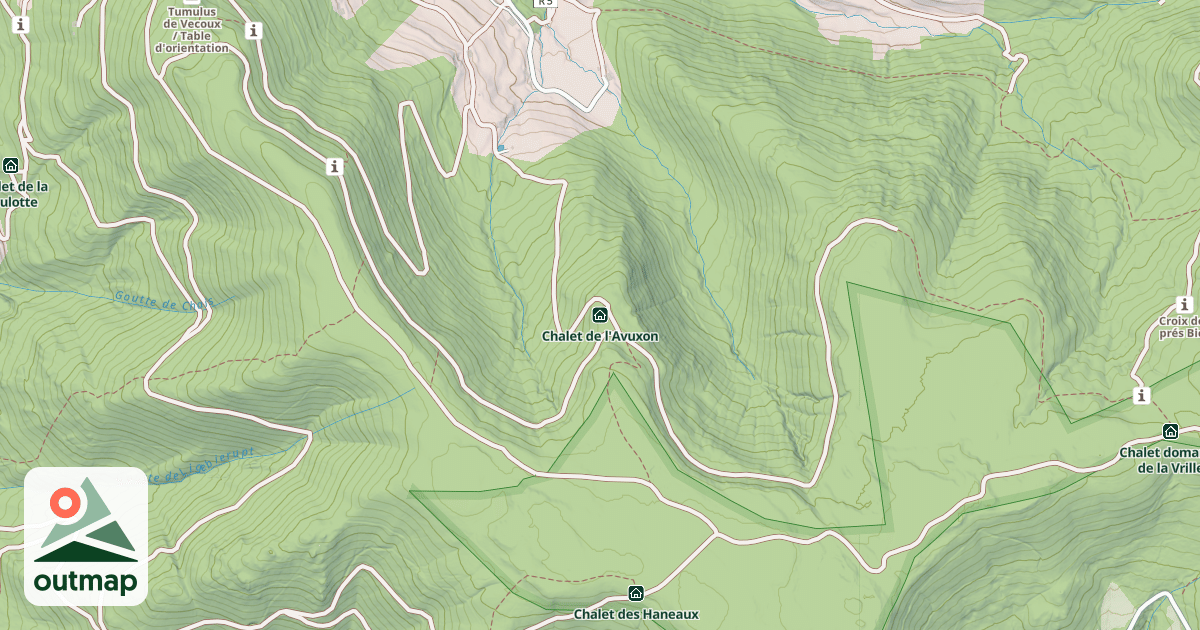 Map of Chalet de l'Avuxon