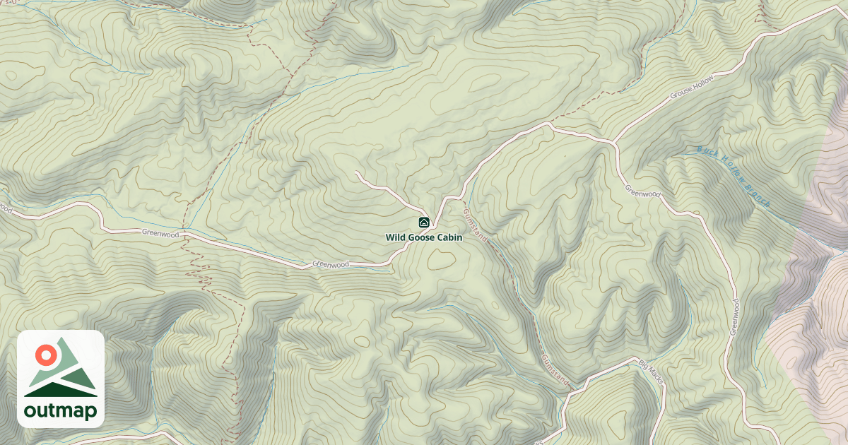 Map of Wild Goose Cabin