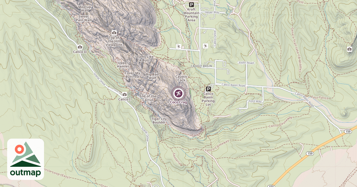 Map of Coco Crag