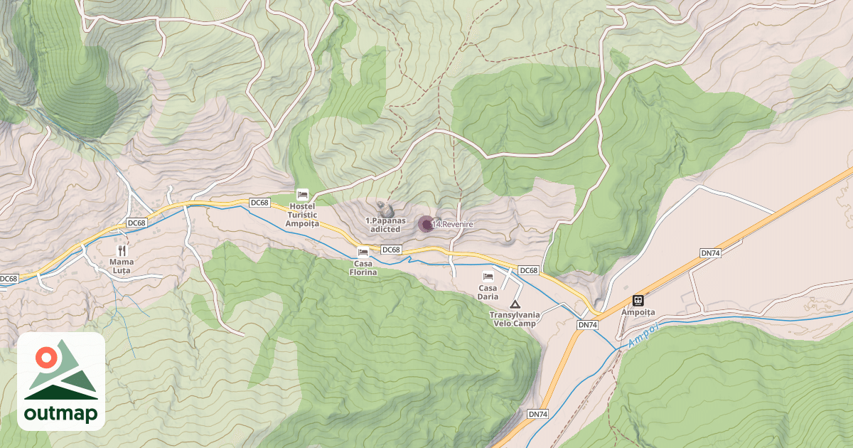 Map of 14.Revenire