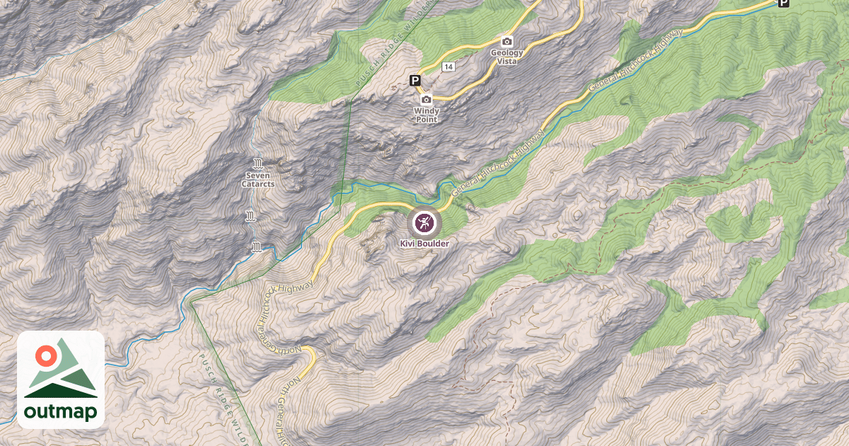 Map of Kivi Boulder