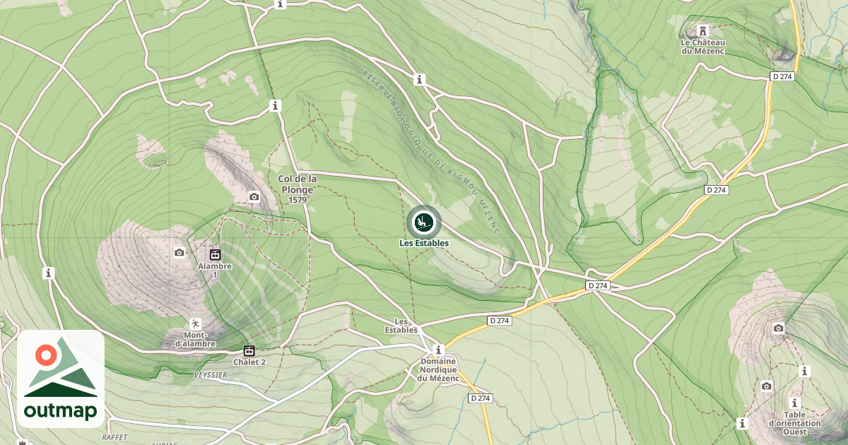 Map of Les Estables
