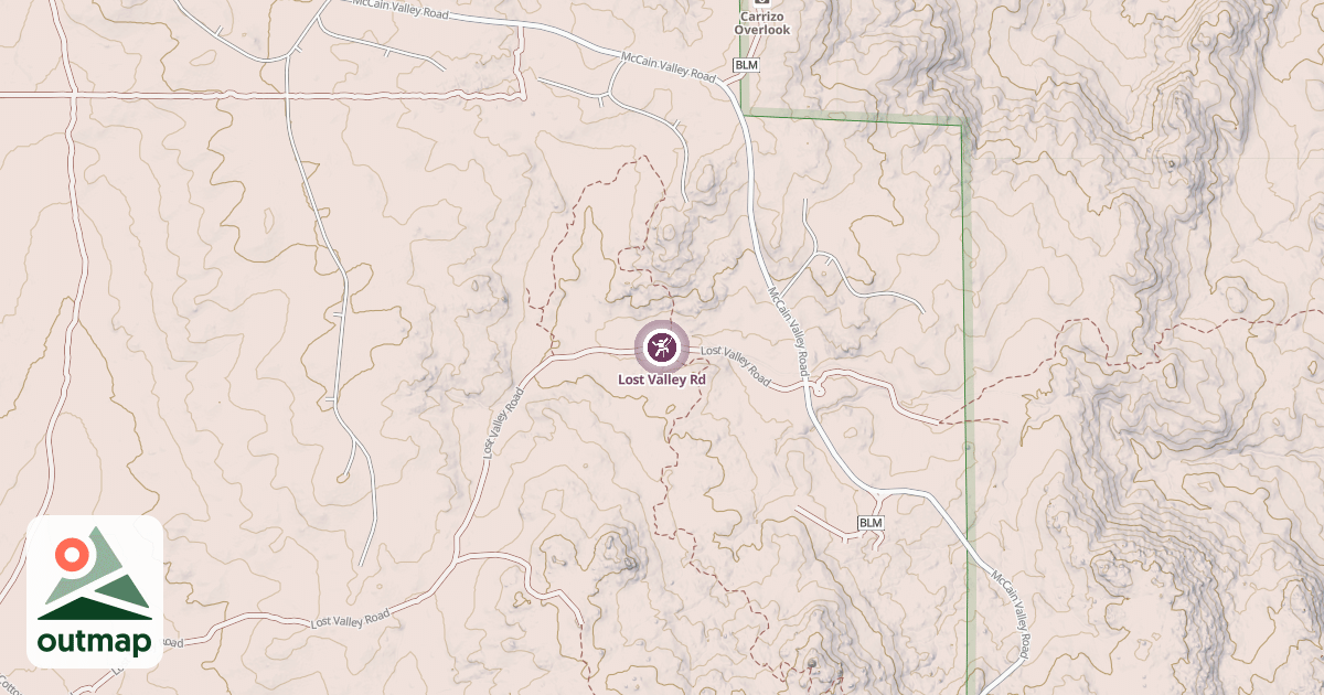 Map of Lost Valley Rd