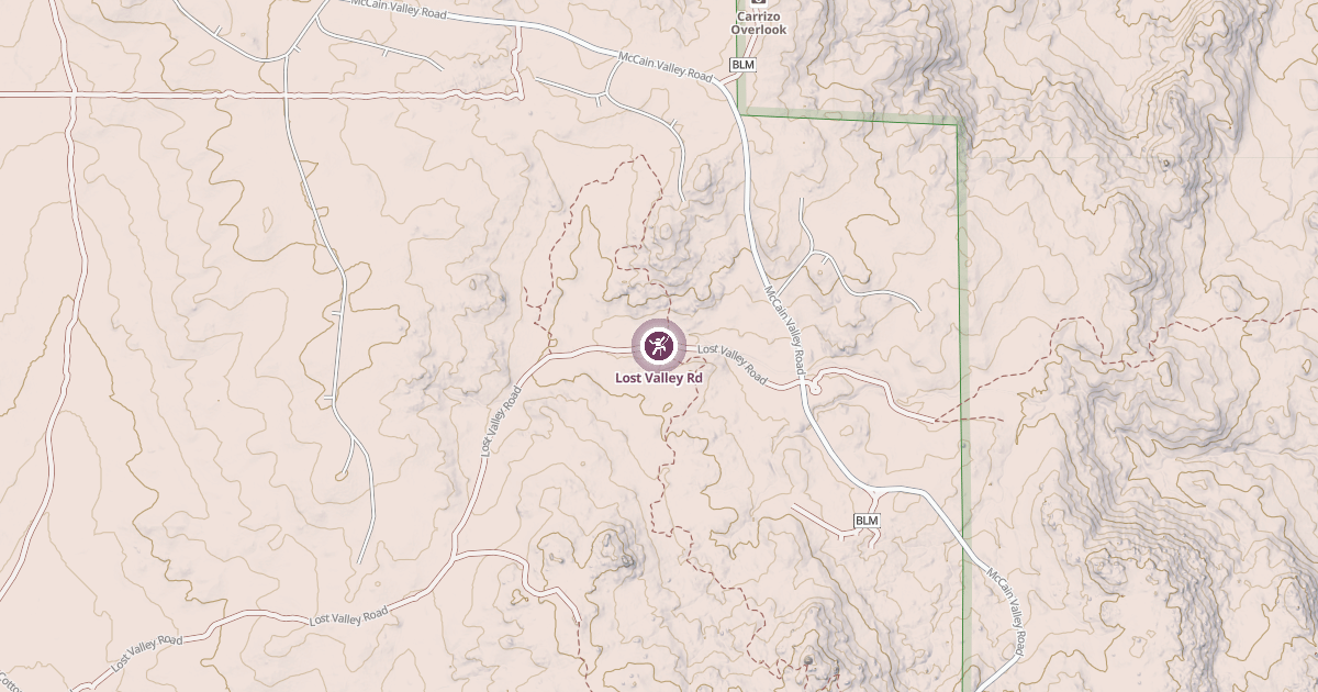 Map preview of Lost Valley Rd