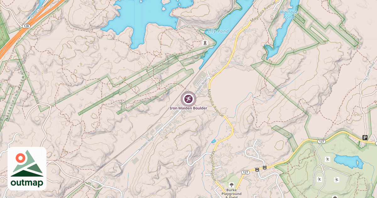 Map of Iron Maiden Boulder
