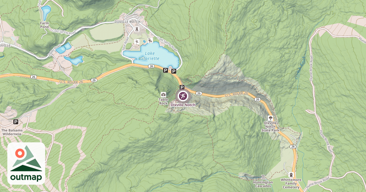 Map of Dixville Notch