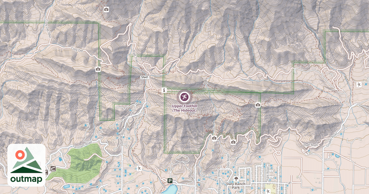 Map of Upper Foothill (The Hideout)