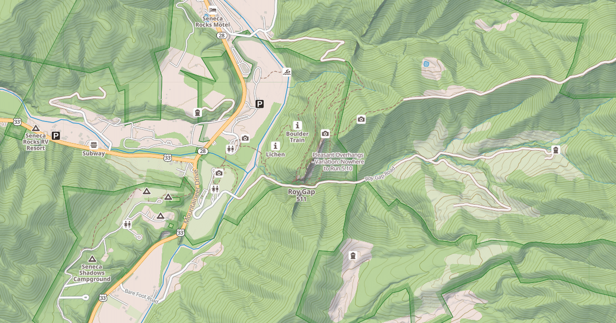 Map preview of Pleasant Overhangs - Variation: Nowhere to Run