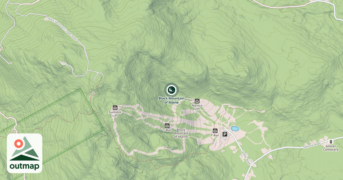 Map of Black Mountain of Maine