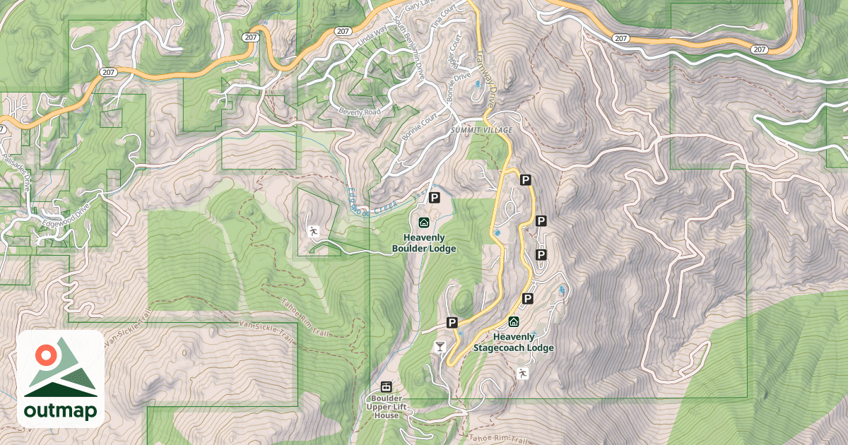 Map of Heavenly Boulder Lodge