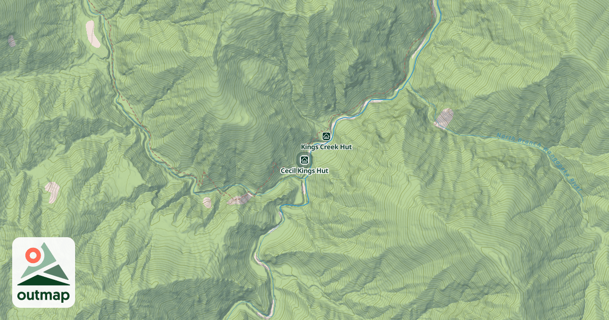 Map of Cecil Kings Hut