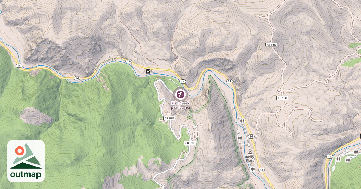 Map of Fish Creek picnic area