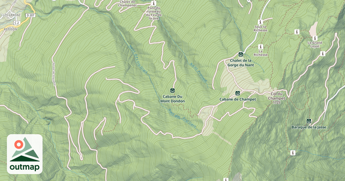 Map of Cabane Du Mont Dondon