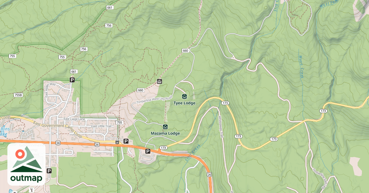 Map of Tyee Lodge