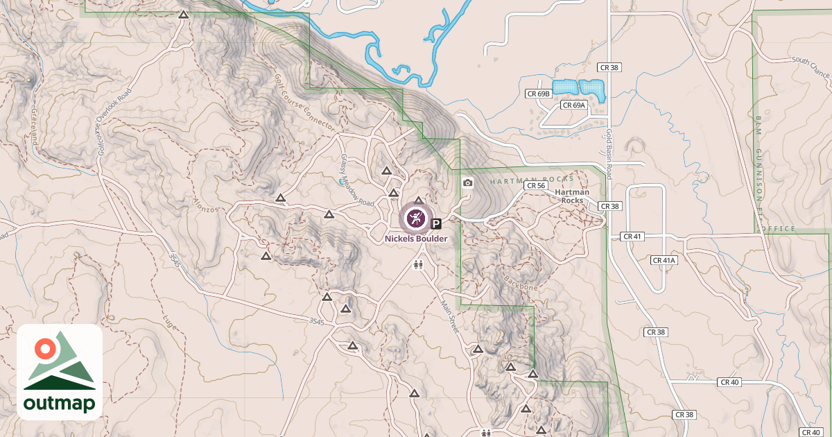 Map of Nickels Boulder