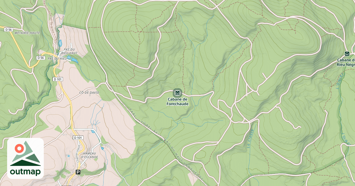 Map of Cabane de Fontchaude