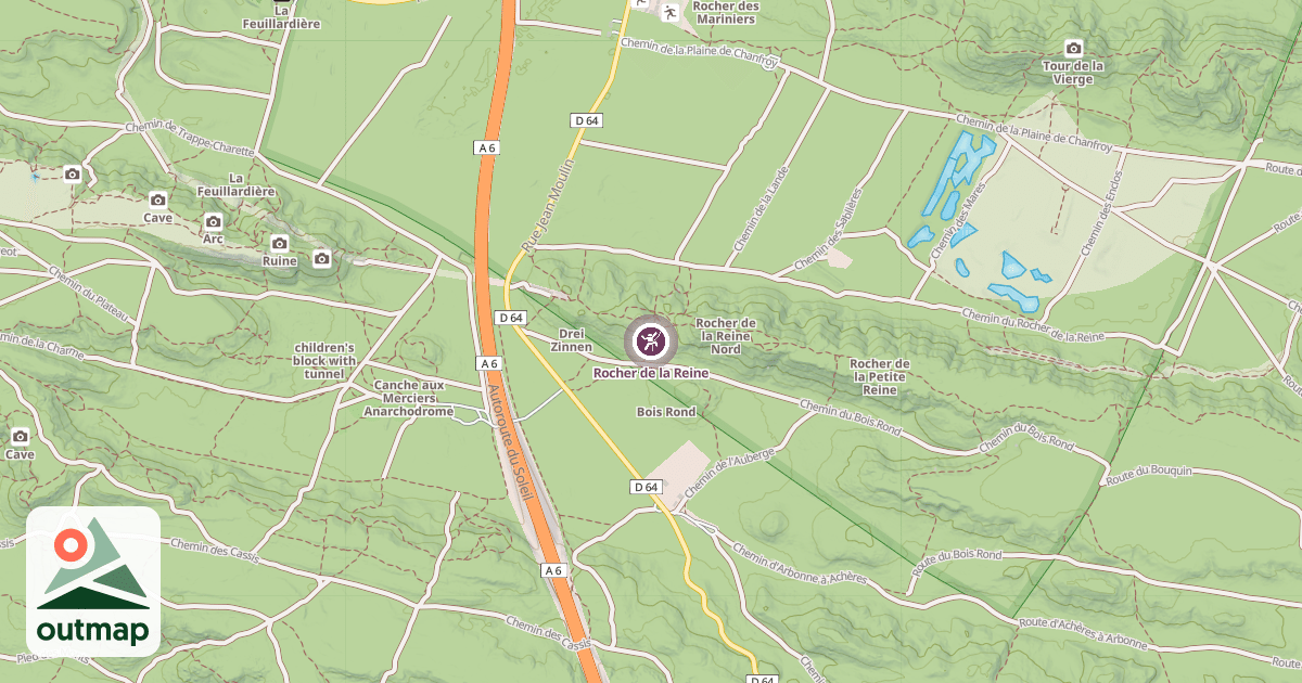 Map of Rocher de la Reine