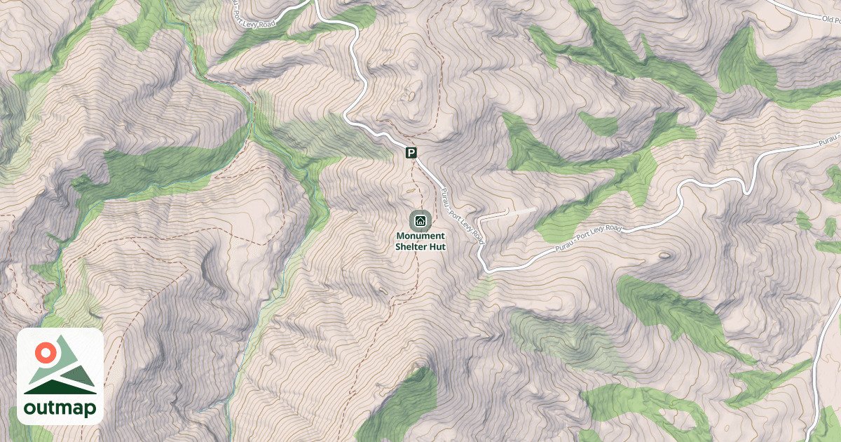 Map of Monument Shelter Hut