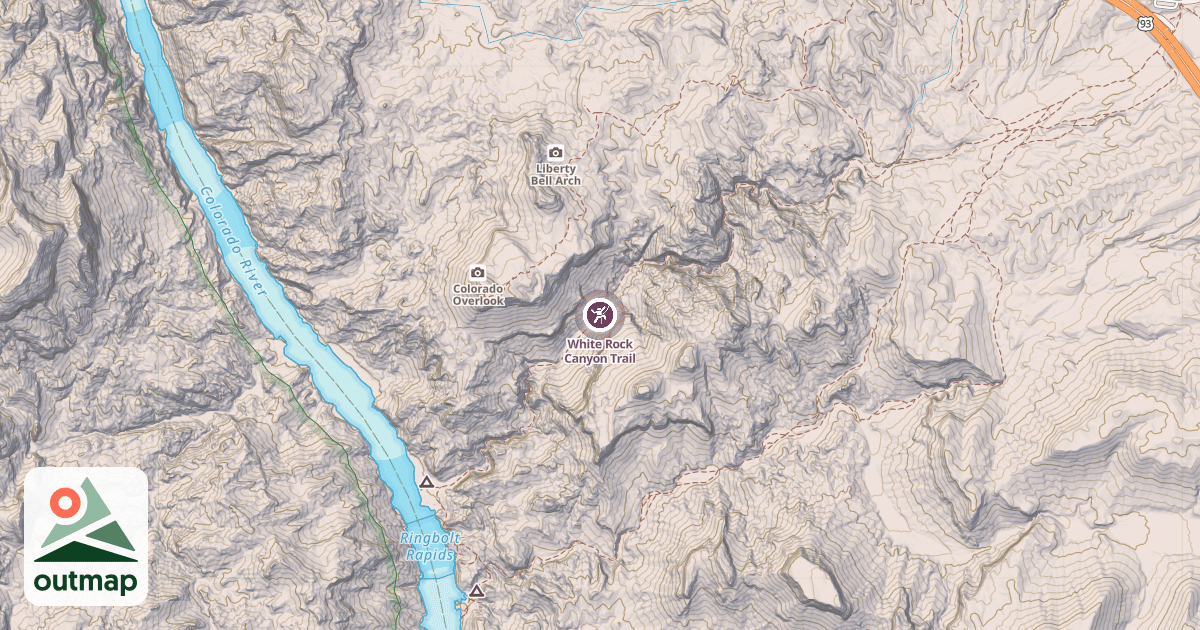 Map of White Rock Canyon Trail