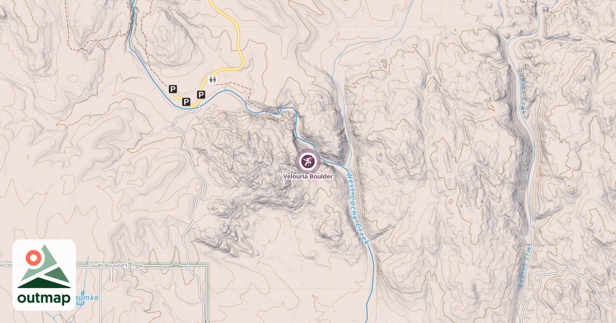 Map of Velouria Boulder