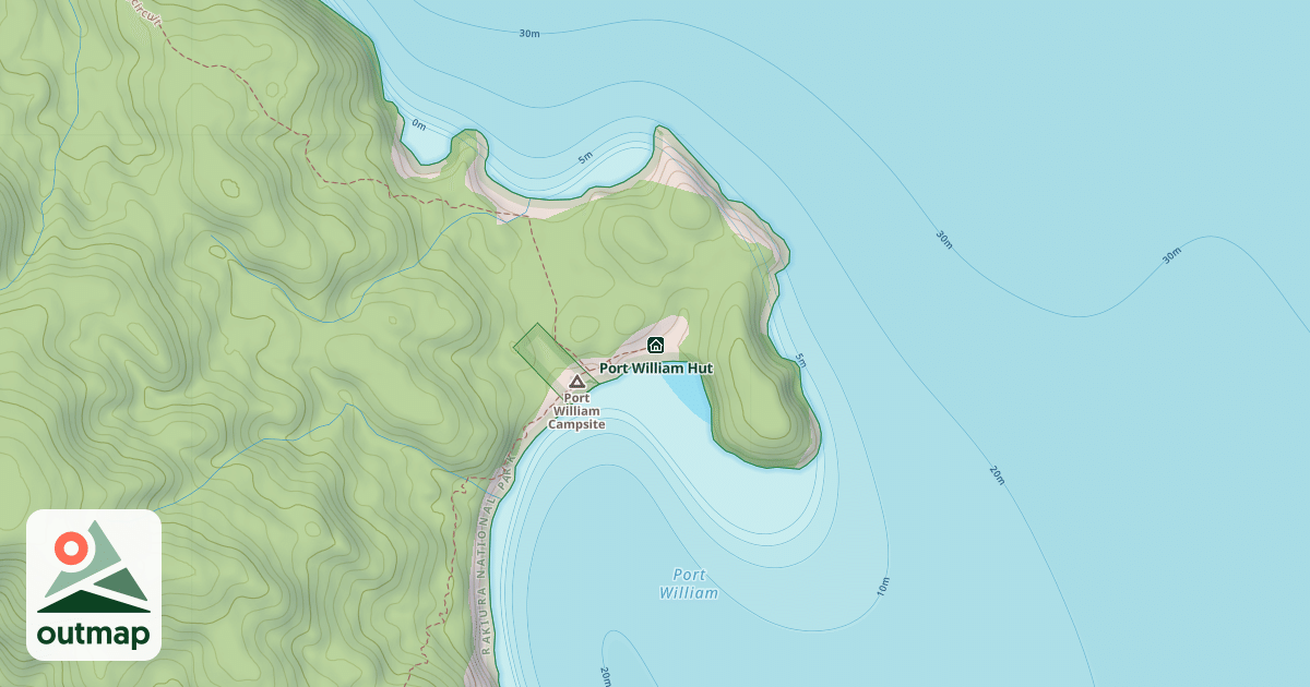 Map of Port William Hut