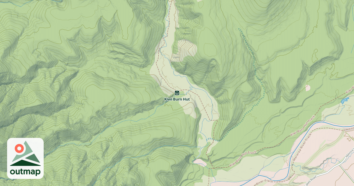 Map of Kiwi Burn Hut