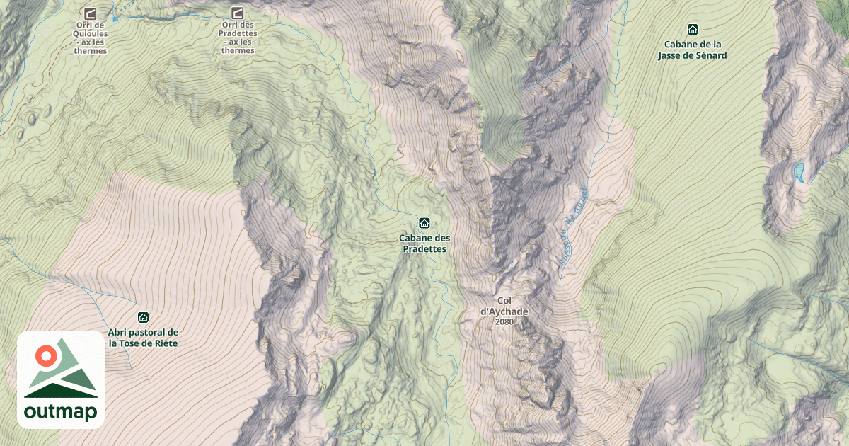 Map of Cabane des Pradettes