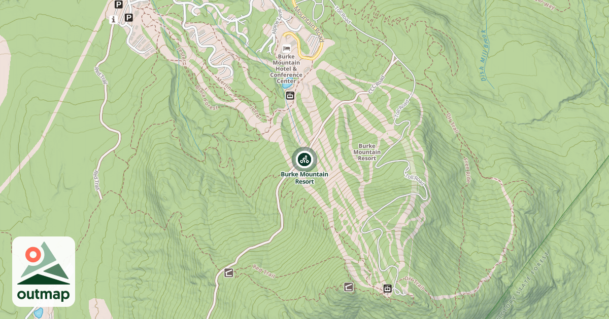 Map of Burke Mountain Resort